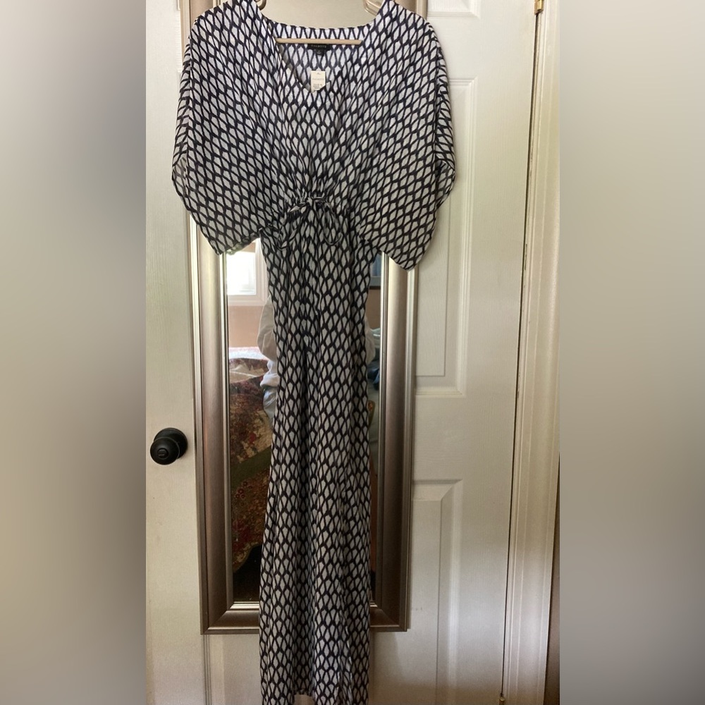Talbots black and white dress. Can also be used as a bathing suit coverup